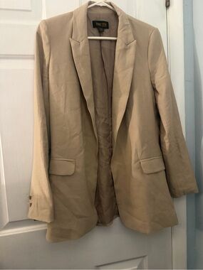 Truth by Republic Women’s XS Tan Longline Blazer Viscose Career Jacket